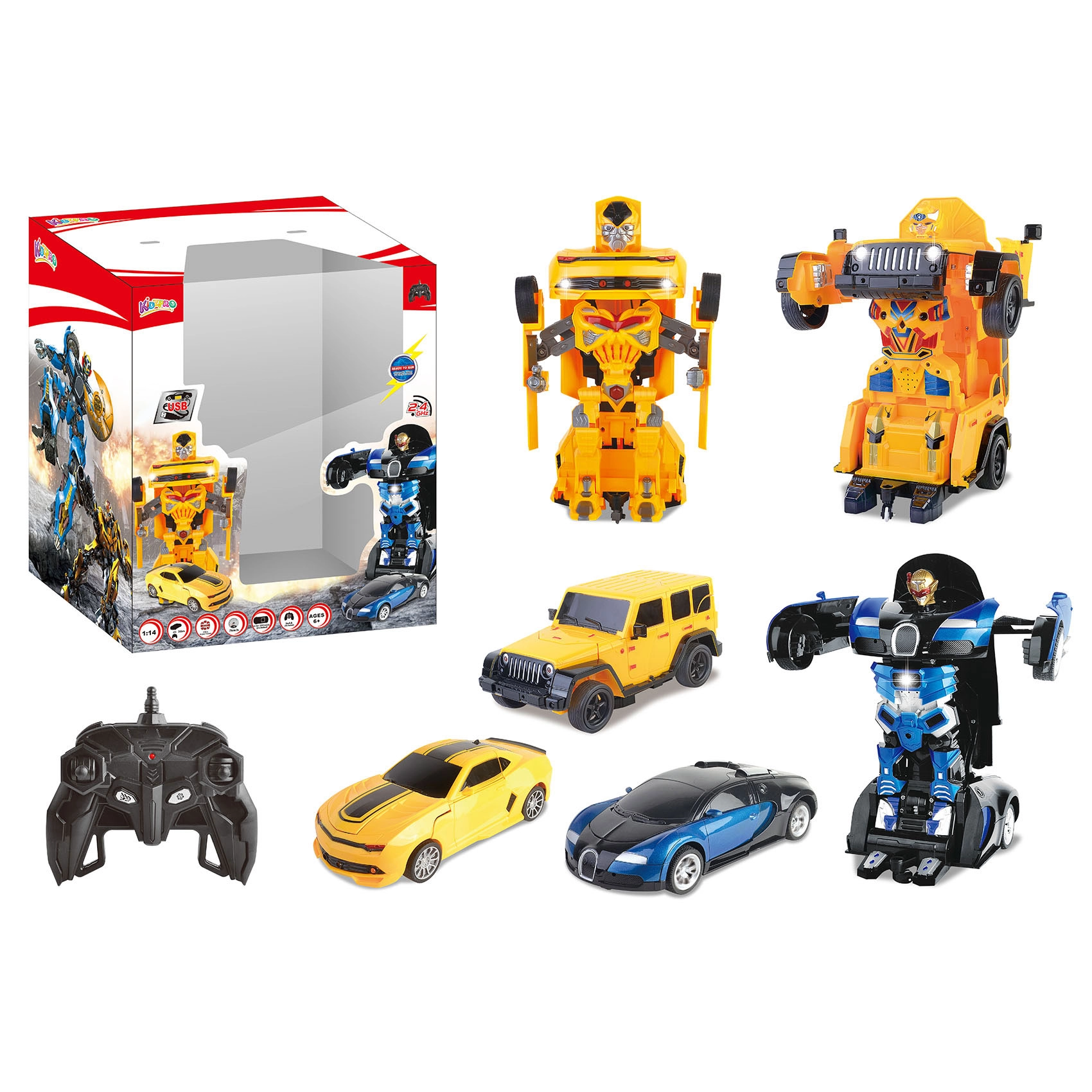 Carrefour Kidzpro RC Transformer - Multicolour 1PC