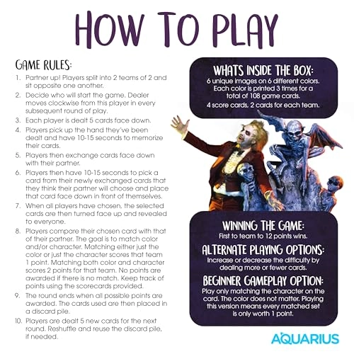 Beetlejuice Memory Master - Card Game