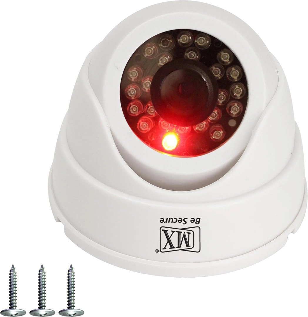 Dummy Security Camera - Wireless Dome Flashing Light