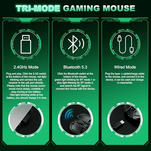 KM-3 Gaming Mouse - Tri-Mode