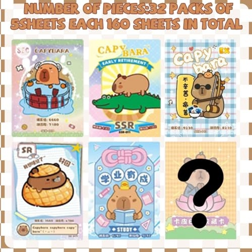 Holidays Capybara Anime Cards - English 160pcs