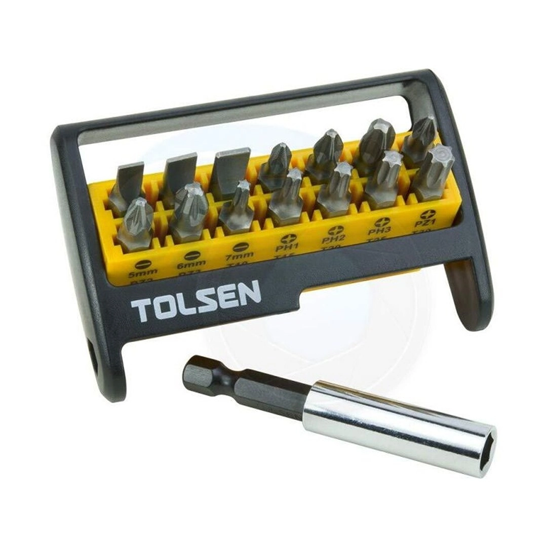 TOLSEN screwdriver bits set - 15pcs 25mm