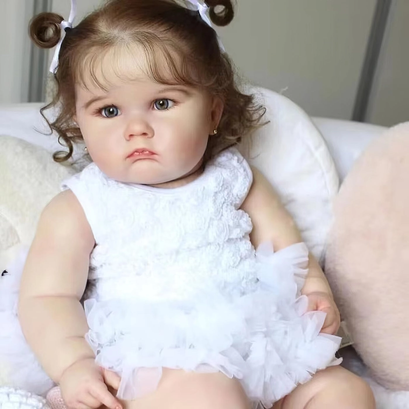 Reborn Baby Doll - 24 Inch Hand-Rooted Hair Ages 3+