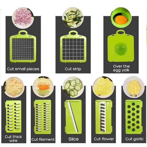 Vegetable Chopper - Multi Function Slicer Grater Dicer