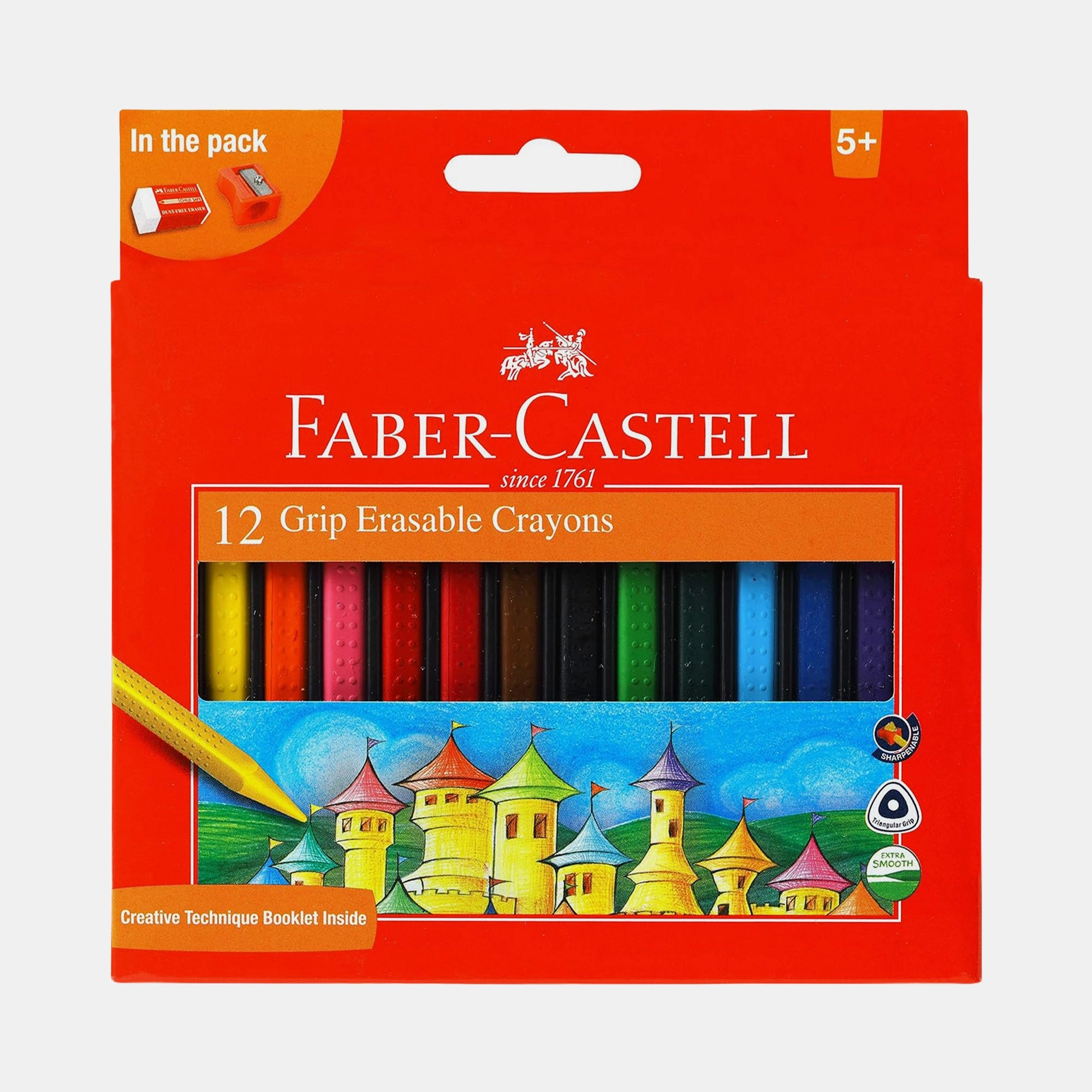 Faber-Castell Triangular Wax Crayons Set - 12 piece(s)