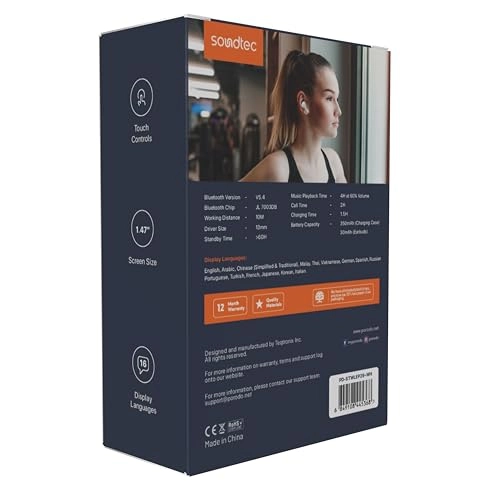 Soundtec TWS ANC+ENC Earphone With Touch Screen