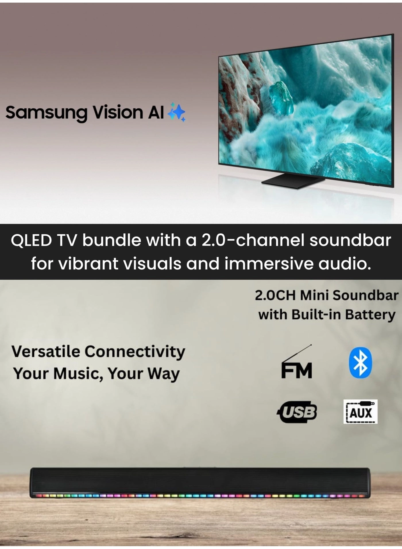 65Q7F+SOUNDBAR - 65 in