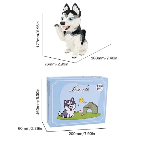 Micro Dog Building Blocks - Siberian Husky 2 1390 pcs