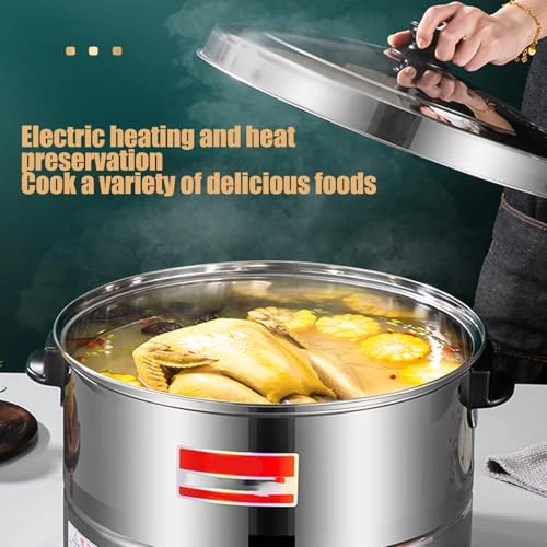 Electric Food Steamer - 3 Tier Stainless Steel 40/47/52CM