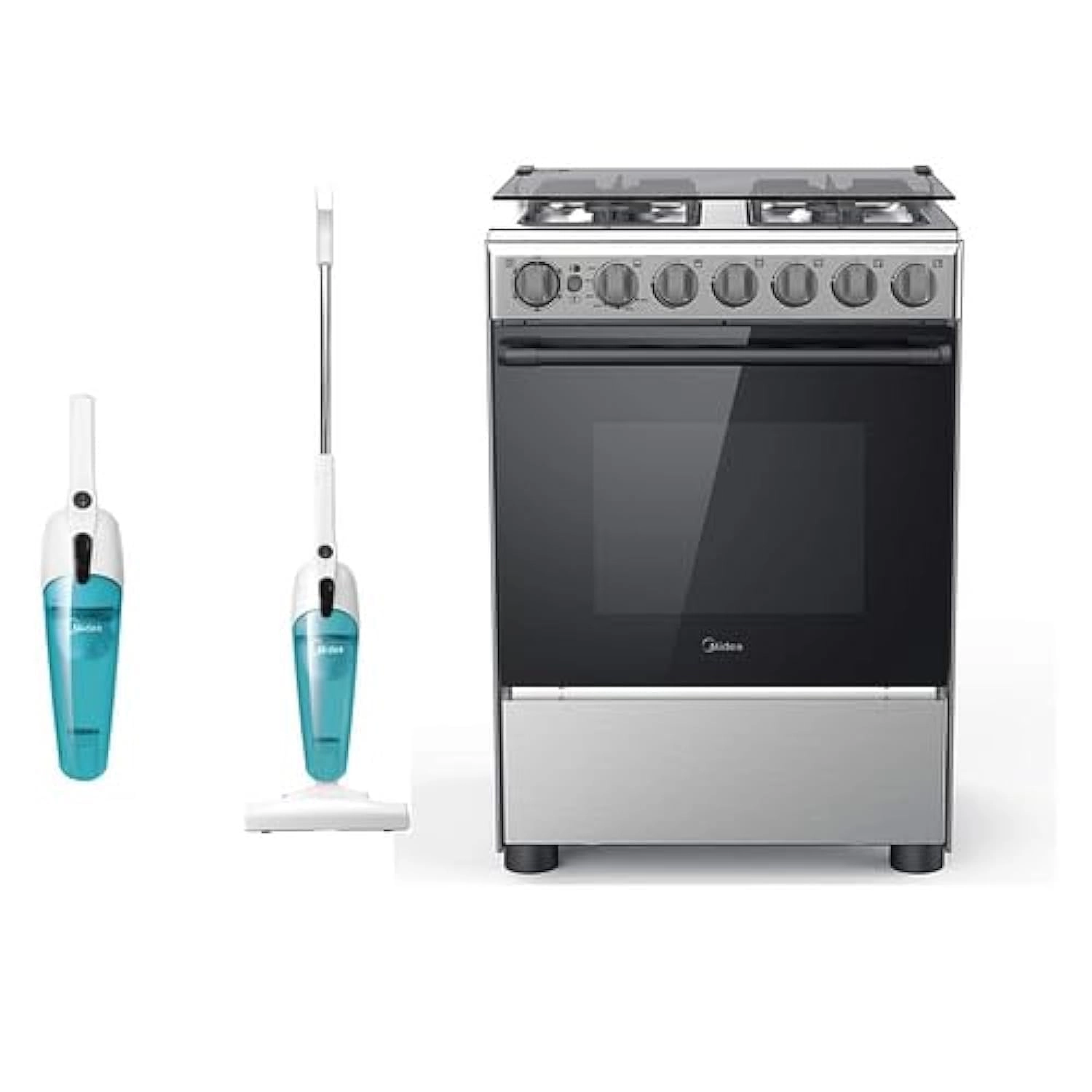 Midea BME62058FFD-D GAS Cooker + SC861 Upright Vacuum