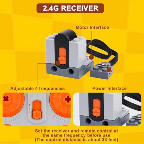 Train Motor + Power Function Kit + Remote Battery Box Receiver - 6 years and up