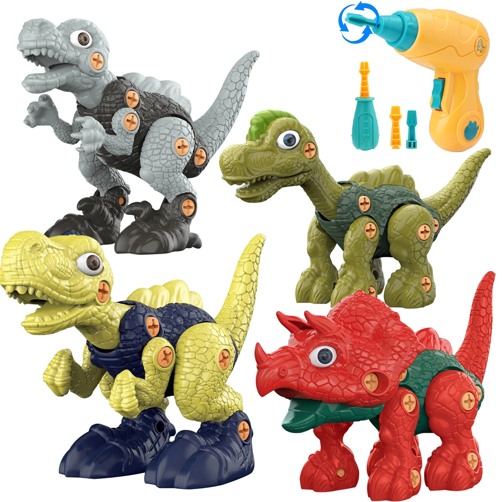 WANFEI Take Apart Dinosaur - Electric Drill Educational 3-9 Years