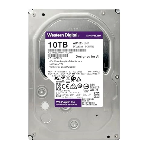 Purple Pro 3.5" 7200rpm 512MB SATA 6Gb/s (WD102PURP) - 10TB