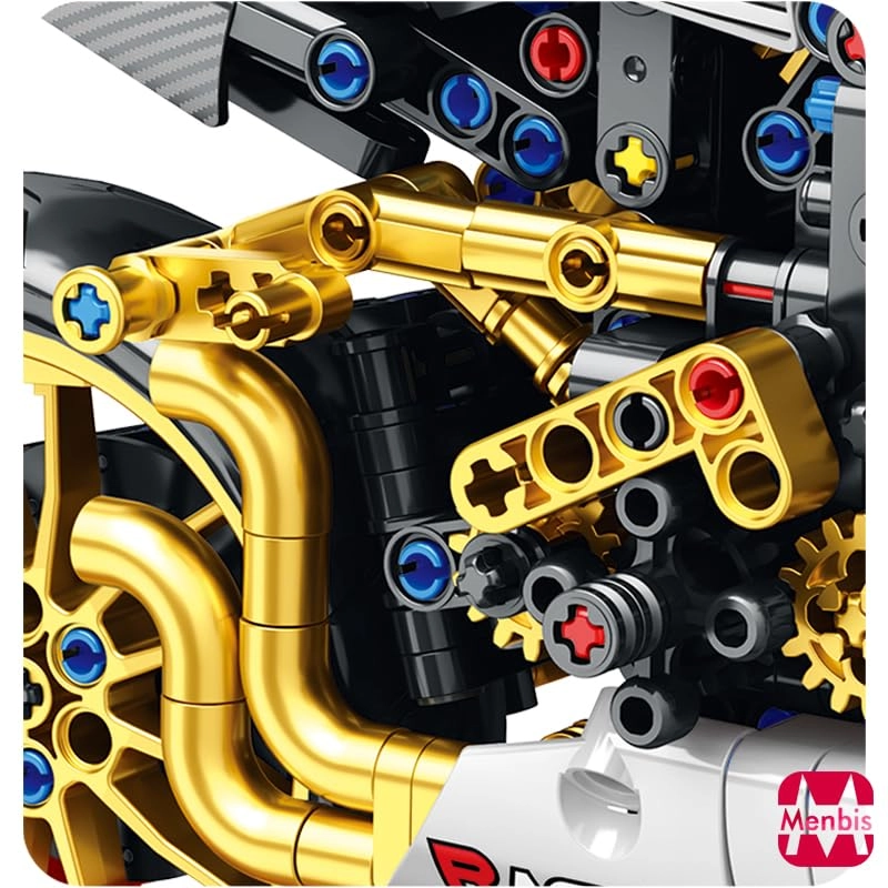 Motorcycle Building Block Kit - 890 pcs