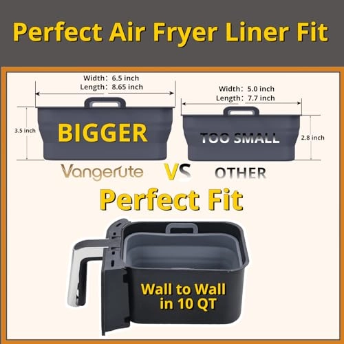 Air Fryer Silicone Liner - Silicone 2-Pack