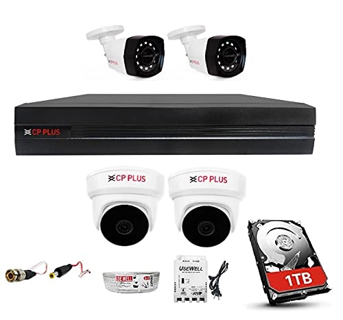 4 Channel 2 MP Universal HD DVR + Hard Drive - 2 TB + Dome Camera - 2.0 MP + Bullet Camera - 2.0 MP
