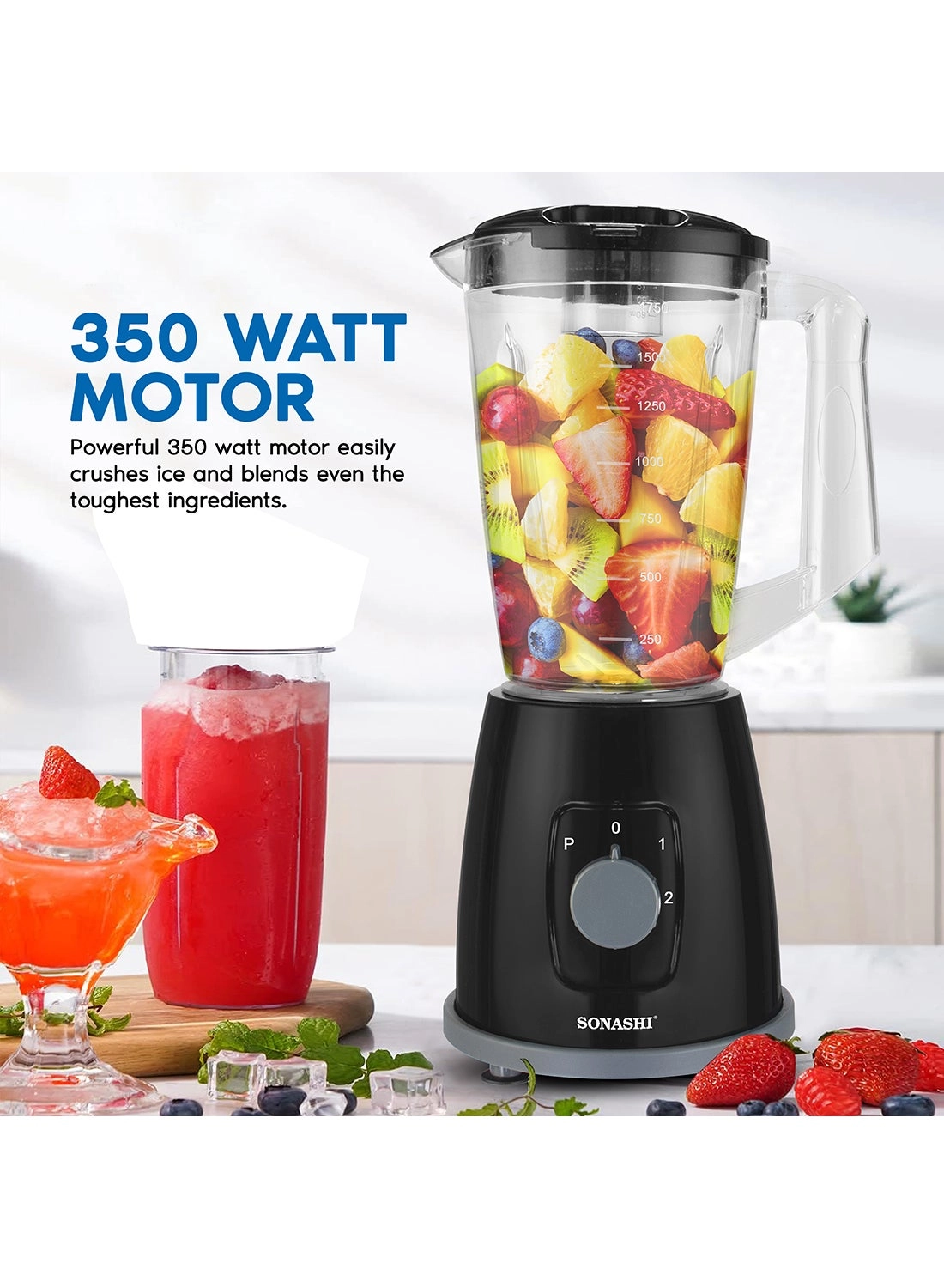 SB-162 - 2-in-1, 2 Speed Settings with Pulse, Unbreakable Jars