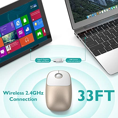 Slim Silent Optical Mouse - Wireless