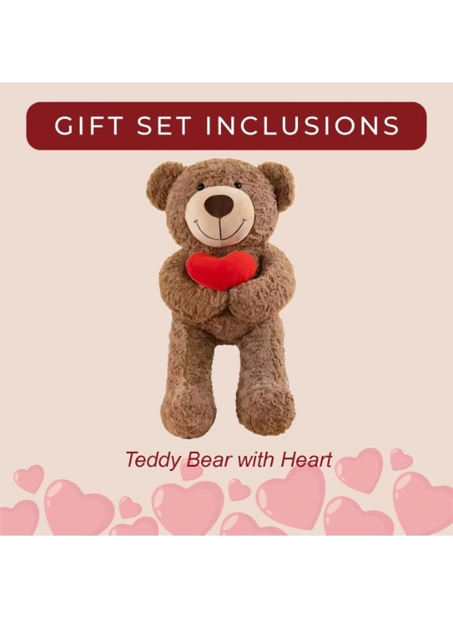 Teddy Bear Holding Red Heart - 50 cm