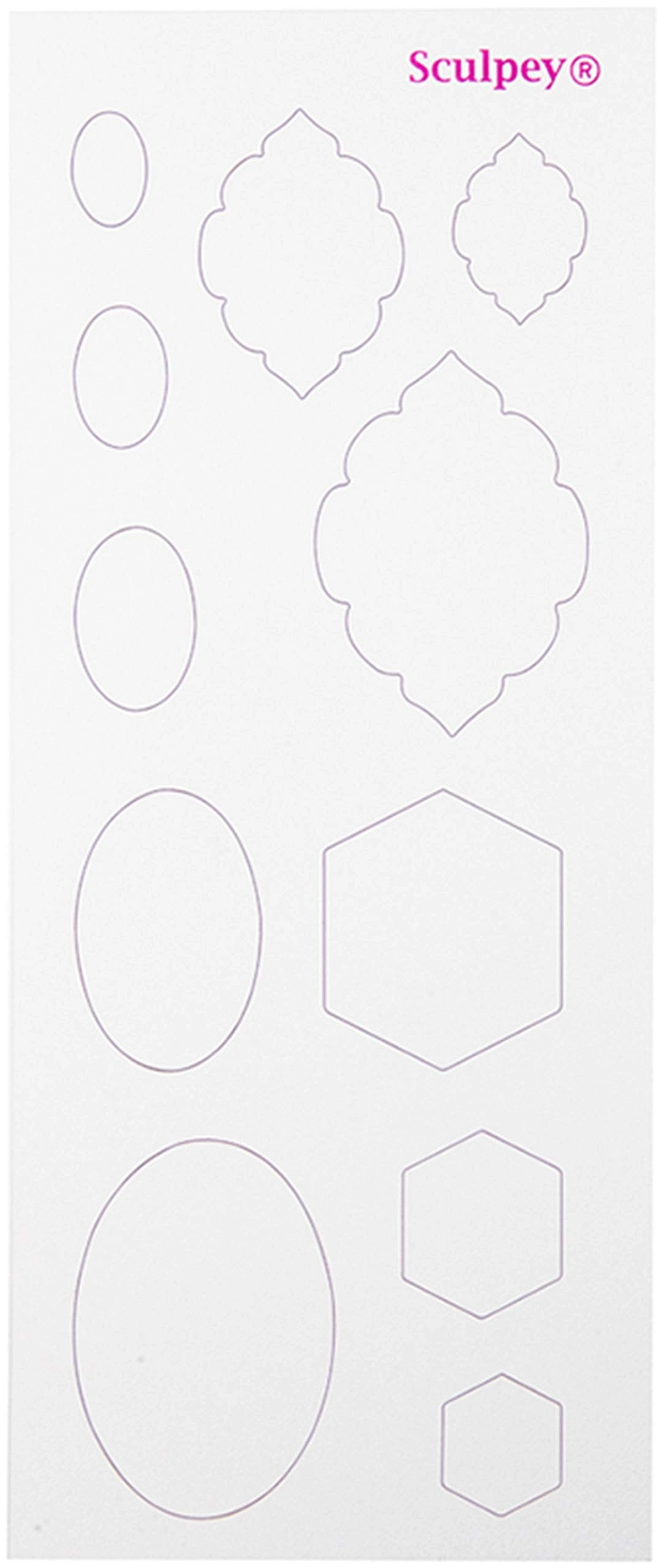 Jewelry Design Template Set - 6 Templates 64 Unique Shapes