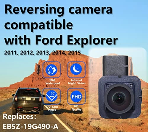 Rear View Backup Camera - For Ford F150 2010-2014, Ford Mustang 2015-2020, Lincoln MKC 2015-2019