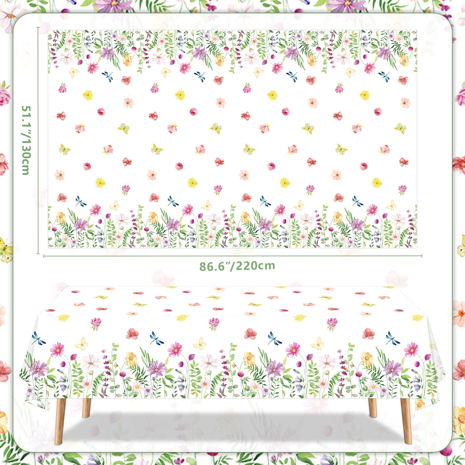 Spring Flower Party Supplies - 83 Pack Baby Shower