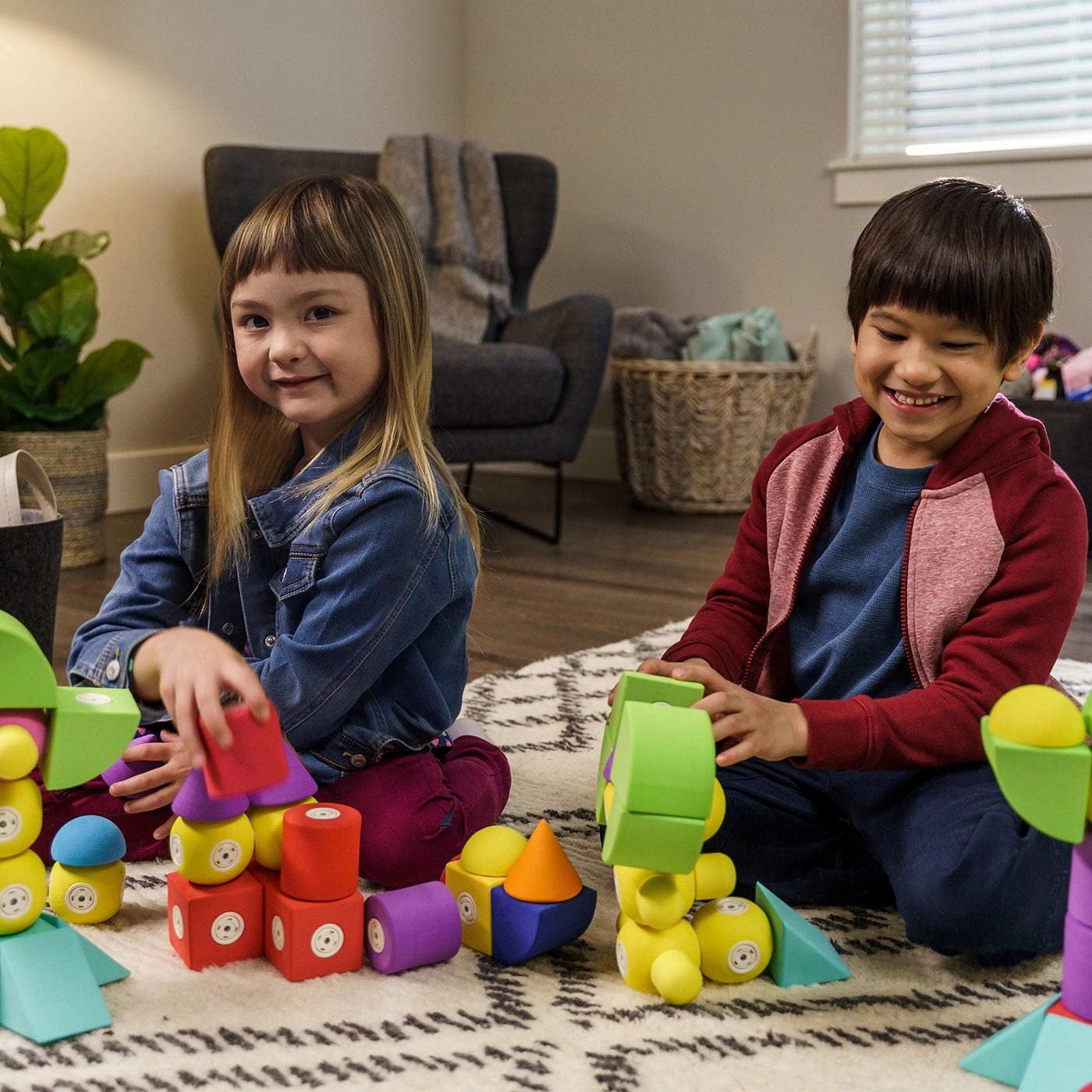 Magnetic Foam Building Blocks - 100 pcs