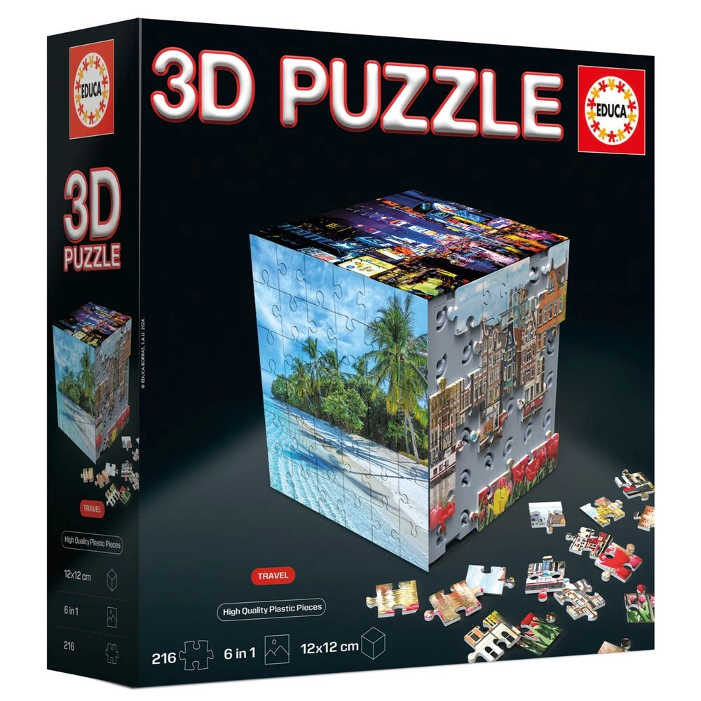 Travel 6-in-1 3D Puzzle (RTT-20124) - 216 pcs