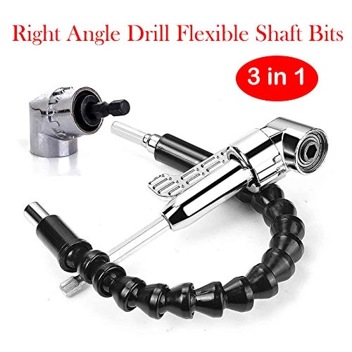 Right Angle Drill - 105 Degree + Flexible Angle Extension Bit - 11.6 inches
