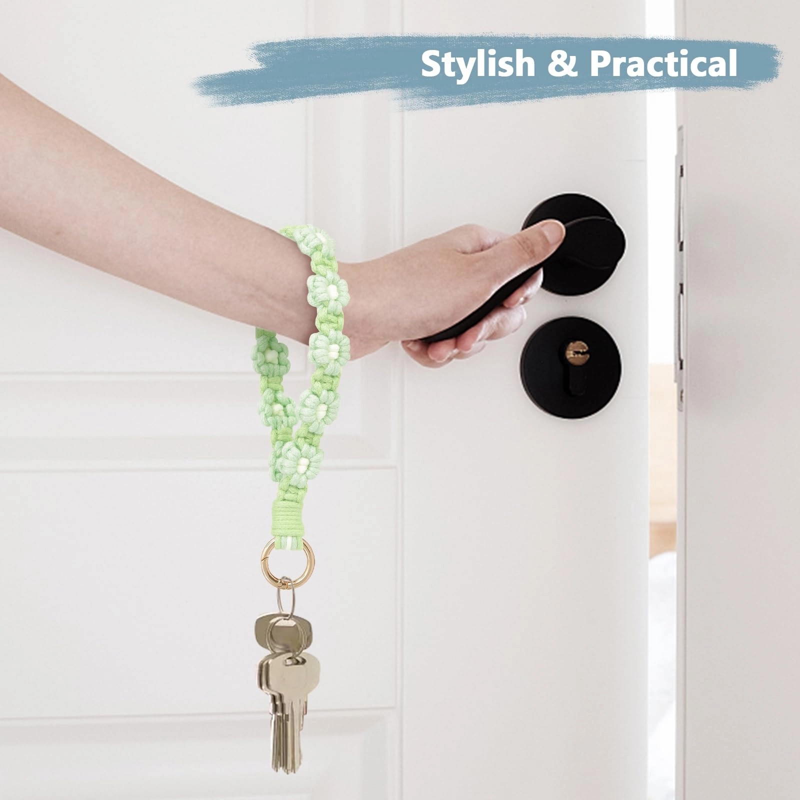 Boho Macrame Keychain - Car