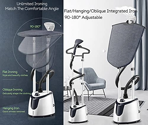 Vertical Garment Steamer - 1950W 2.8L 38g/min