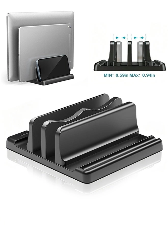 SUNDAREE Vertical Laptop Stand - Adjustable ABS Plastic 4 in 1
