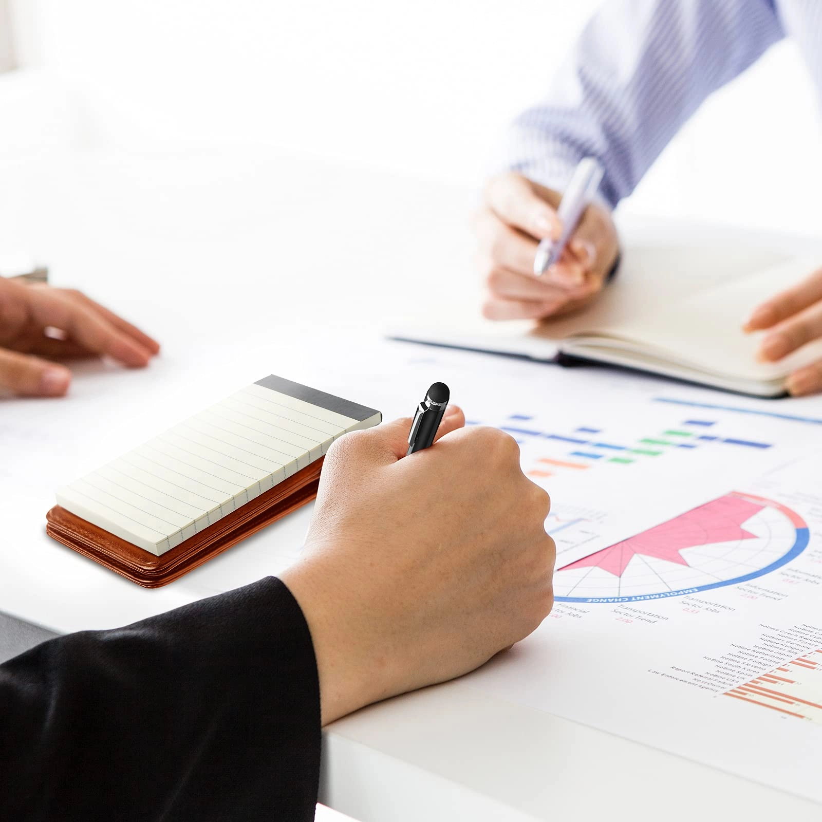 Mini Pocket Notepad Holder - 50 Lined Sheets 10 Pcs