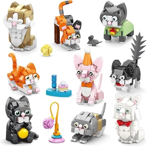 Cat Building Block Kit - Cat 9 pcs