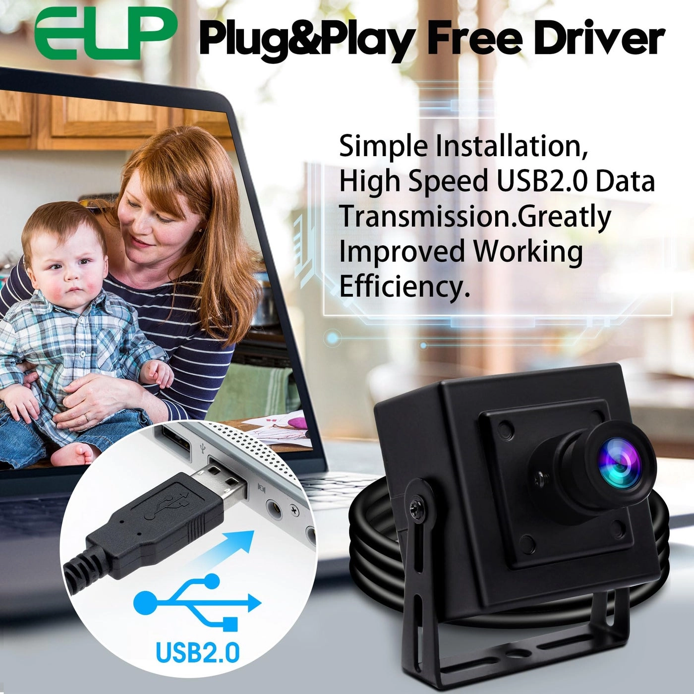 Mini Box USB Camera - 5megapixel 3.6mm