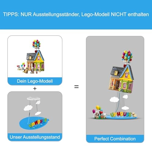 Acrylic Display Stand - Acrylic Up House for LEGO 43217