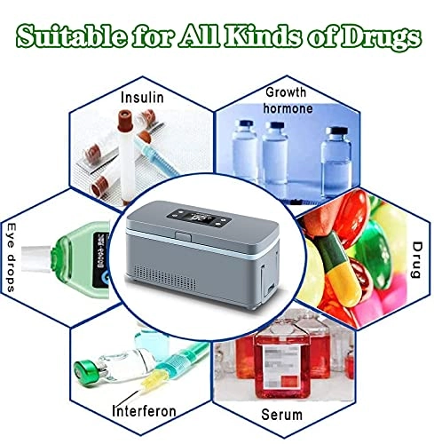 Insulin Cooler Refrigerated Box - Portable 6-8h Battery