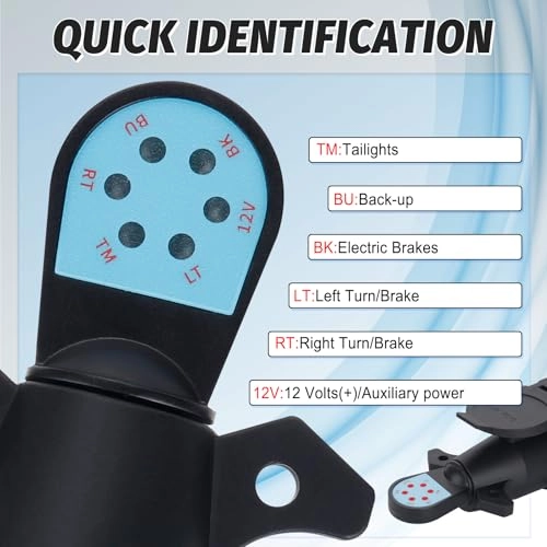 7Pin Plug - 7 Way Tester Red Led