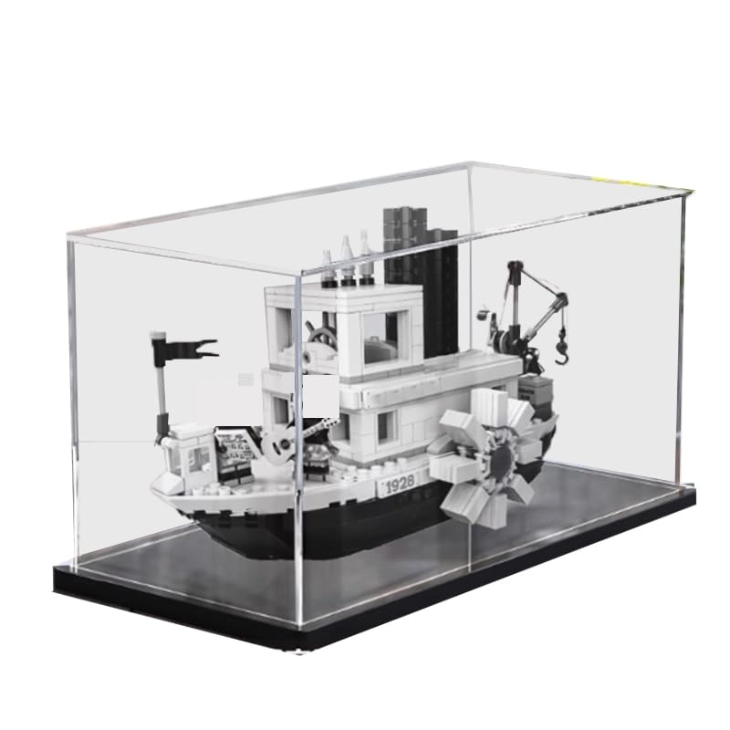 HCAEIOFJ Clear Acrylic Display Case (21317) - Black Bottom Acrylic