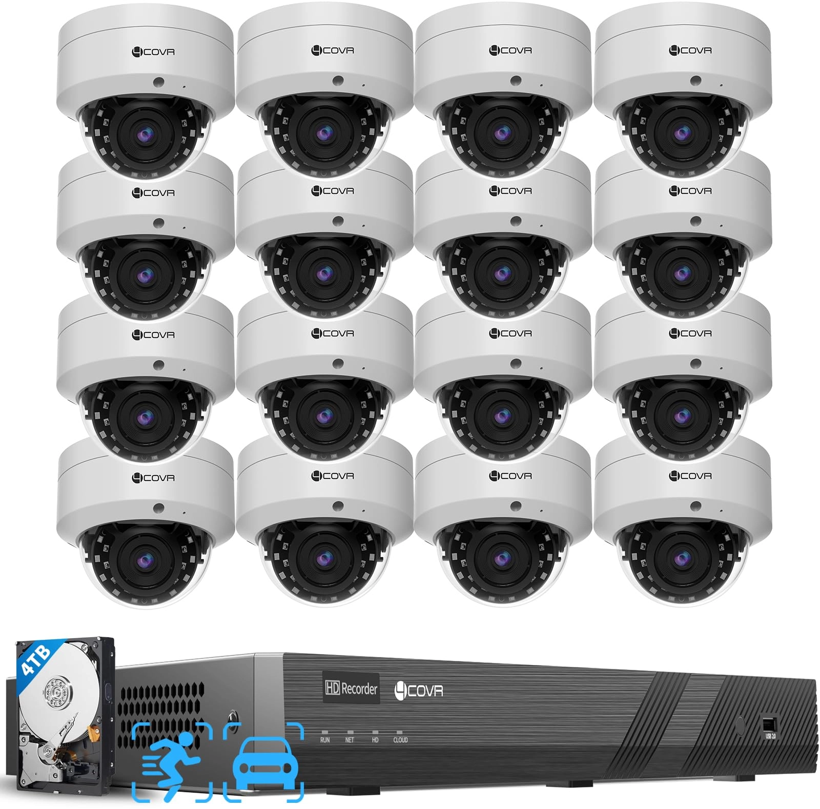 4COVR LY54AX8M1616 - 16 cameras 16 channels 8MP