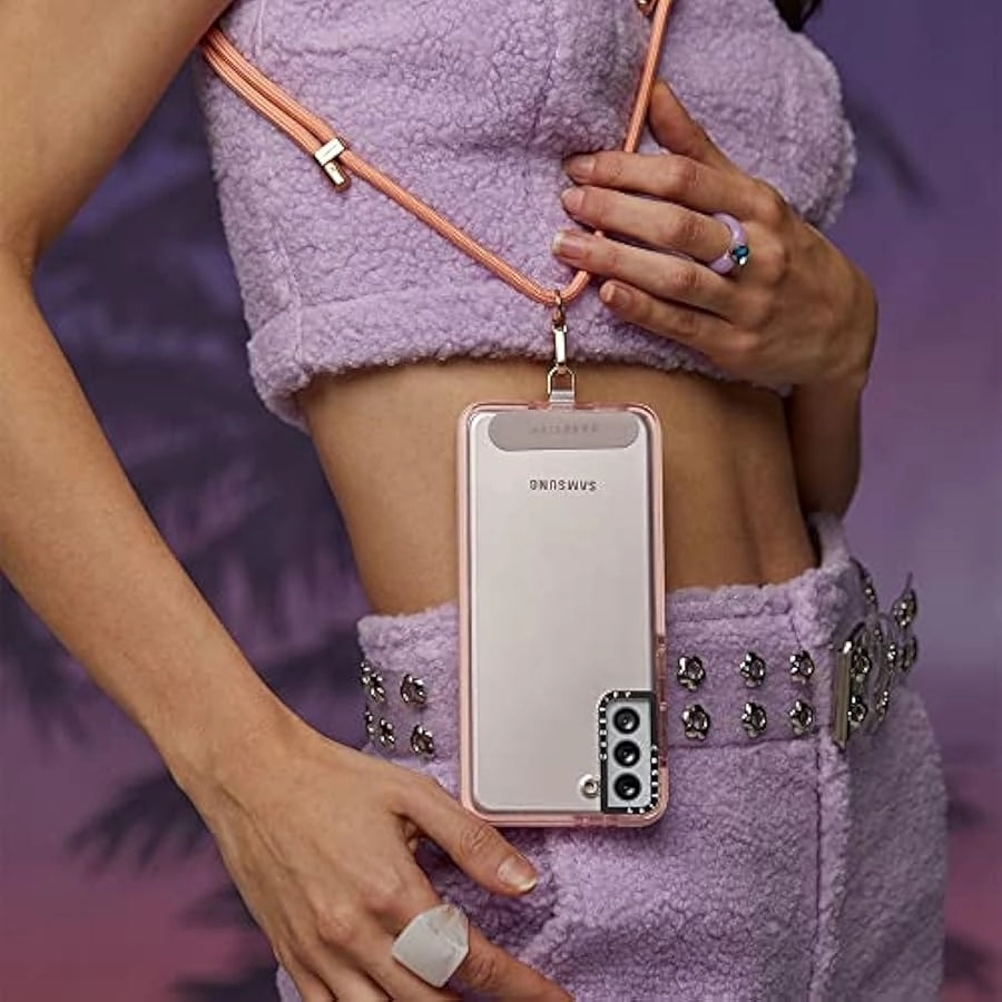 Rope Phone Strap - Adjustable Length: 130cm / 51 Rotating round carabiner