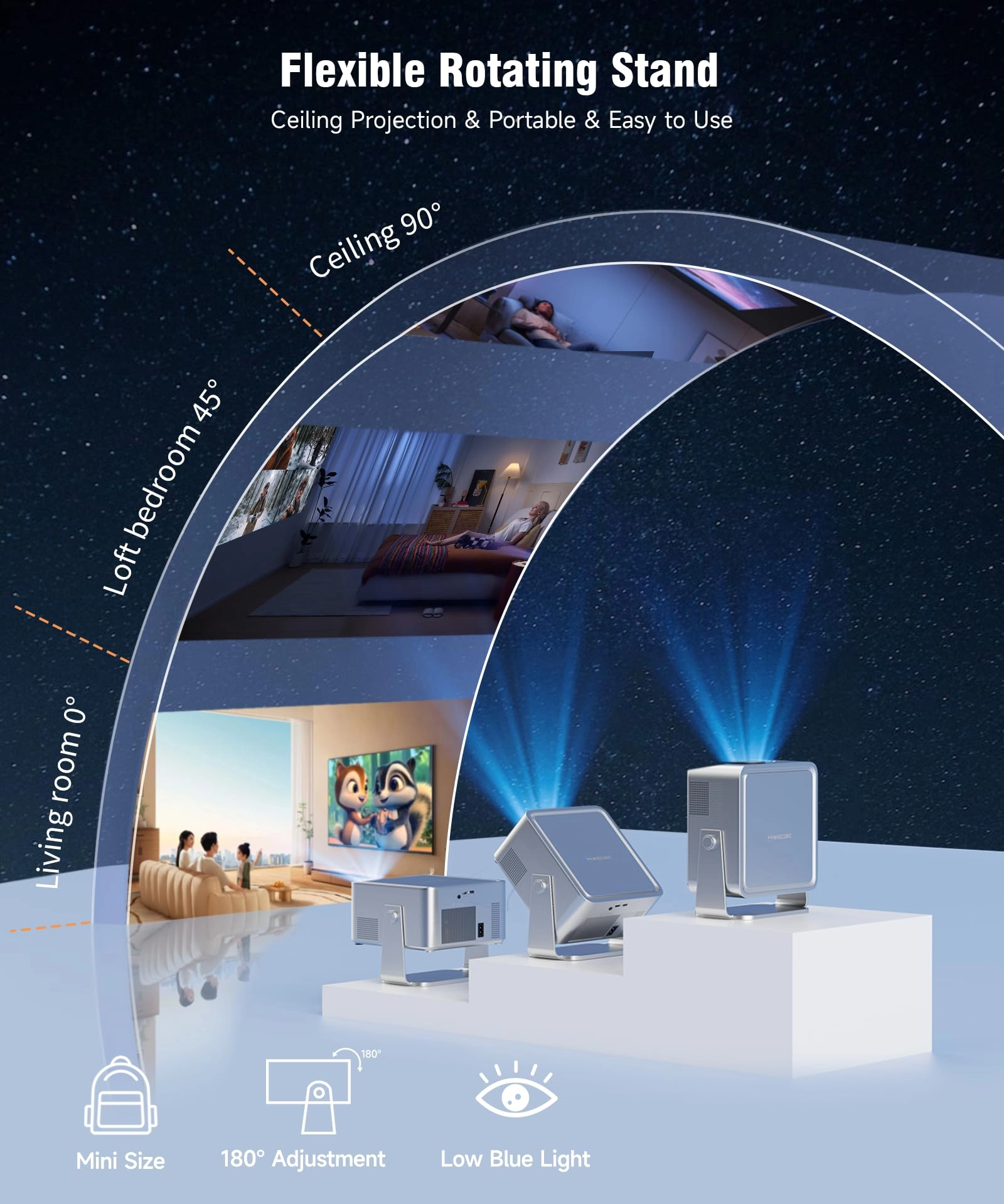 4K Smart Projector - 1920 x 1080 800 ANSI lumens
