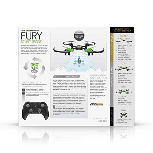 FURY Stunt Drone - Surface scan stable flight, Lightweight