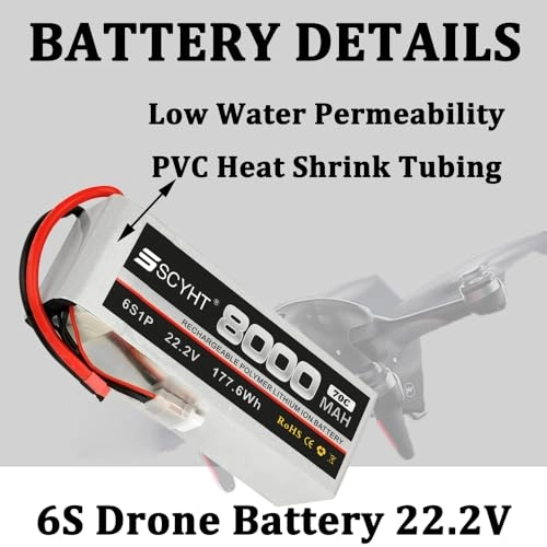 6S Drone Battery - 6000mAh 6500mAh 8000mAh