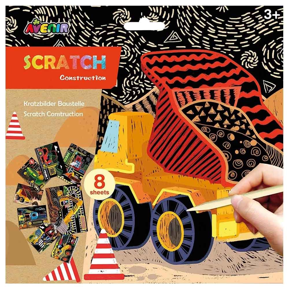 Scratch Art Kit - 8 pieces wooden pen