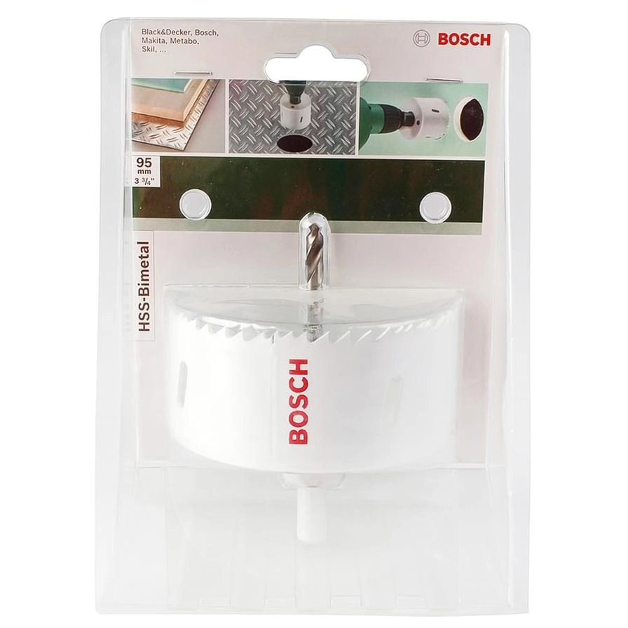 Bosch HSS Bi Metal Hole Saw - 95mm metal wood plastic