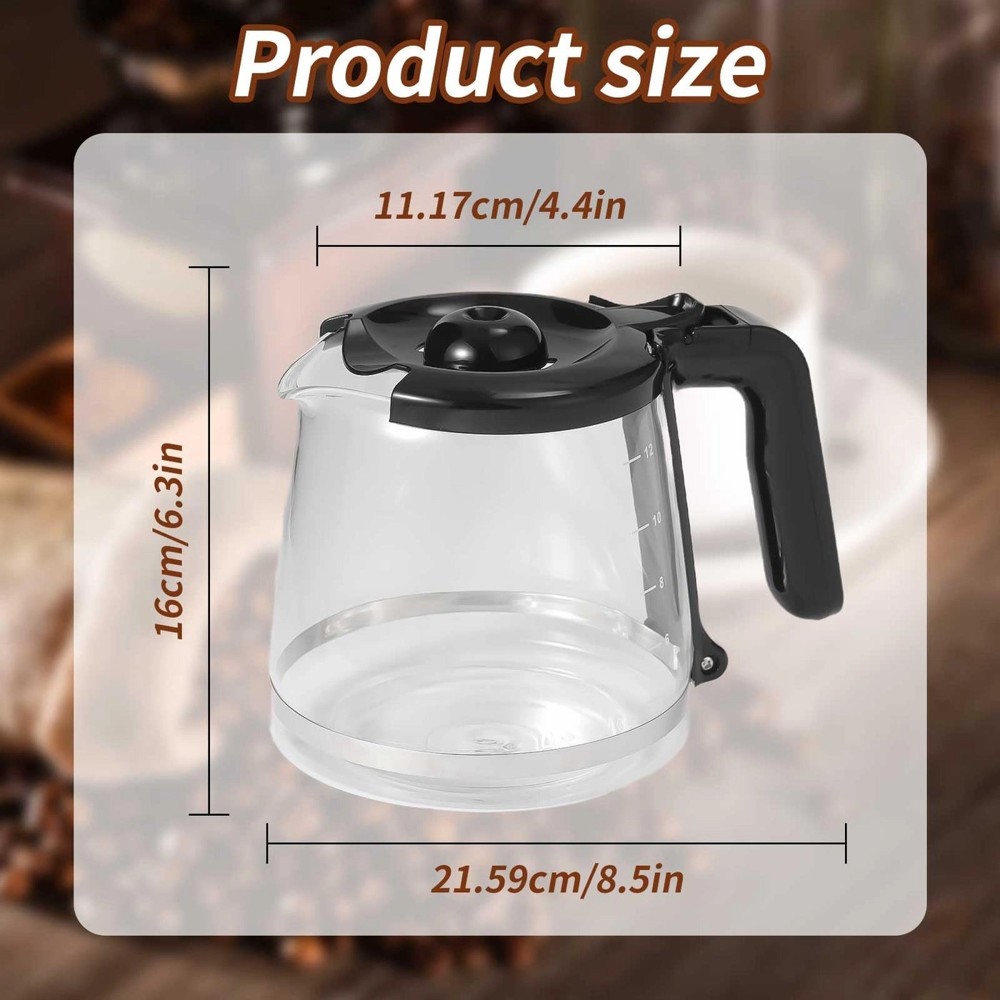 12-Cup Glass Coffee Carafe Replacement - 12-Cup