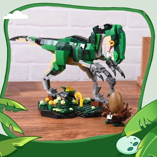 Velociraptor Dinosaur Building Set (DWA028) - 437PCS Blue