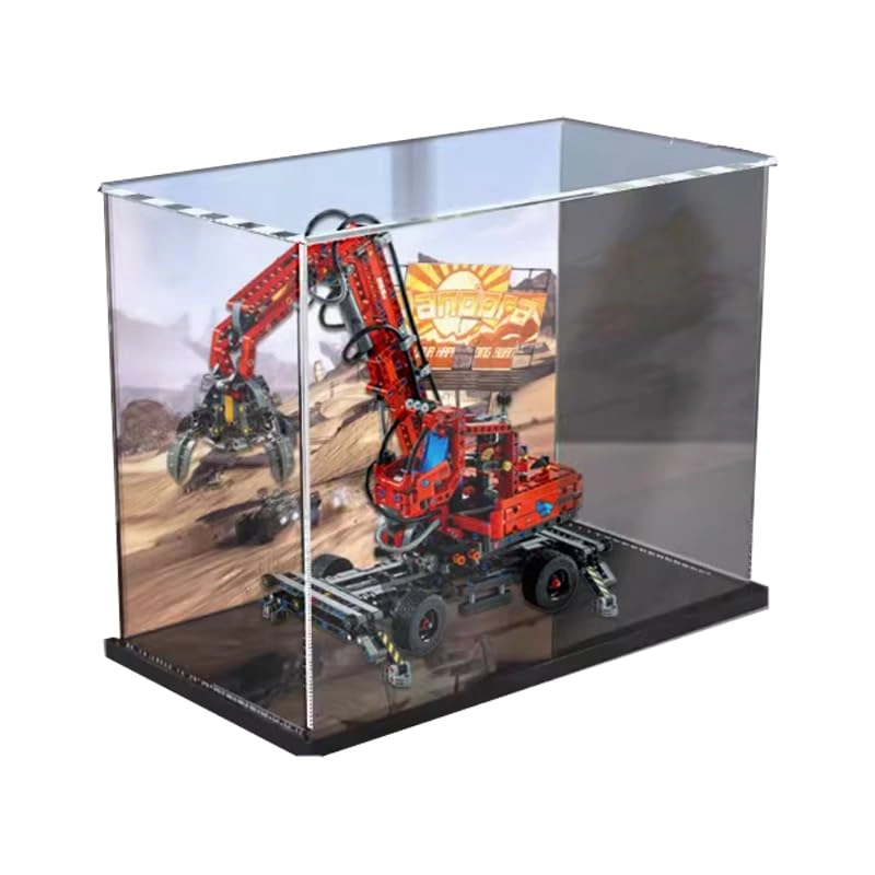 Technic Acrylic Display Case (42144) - Black Bottom+background 17.71x7.87x15.74in