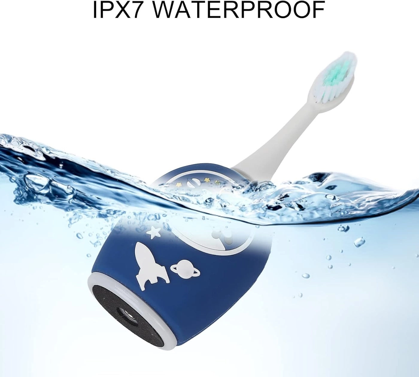U- Shaped Kids Toothbrush - Cute Cow Electric Black